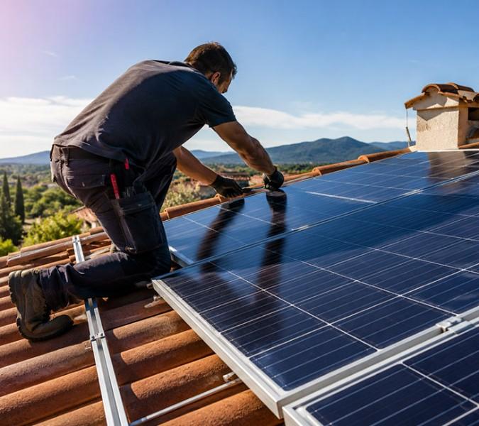 Installation de système solaire combiné Installation de système solaire combiné